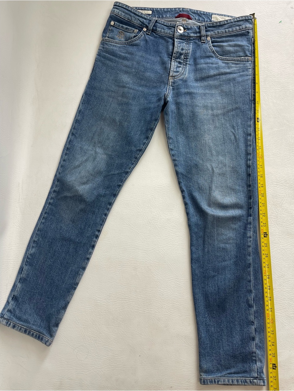 Brunello Cucinelli Skinny Fit Jeans IT 46 Made In Italy Button Fly Stretch Denim - Picture 4 of 15